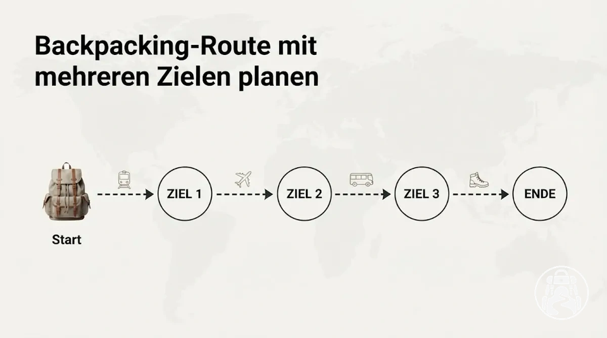 Planung einer Backpacking-Route mit mehreren Zielen