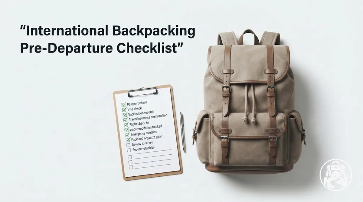International backpacking pre-departure preparation checklist