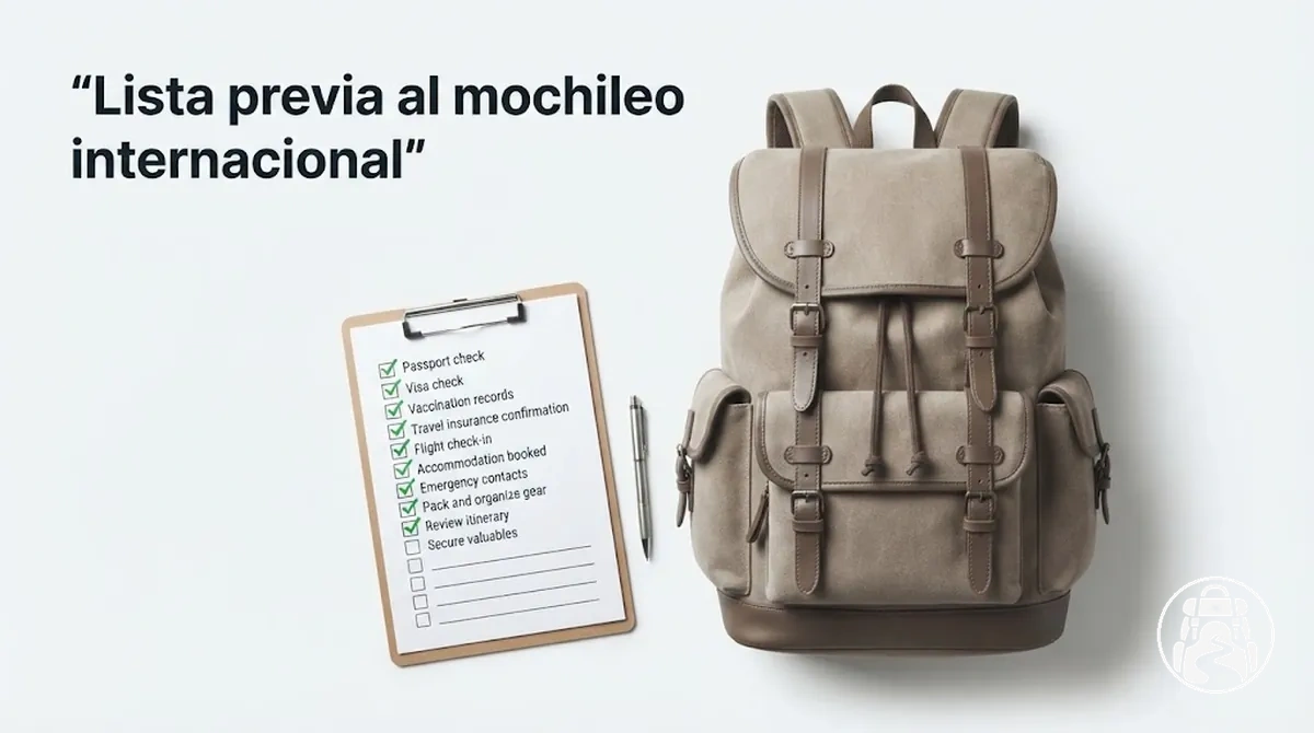 Lista de comprobación para preparar el mochileo internacional antes de salir