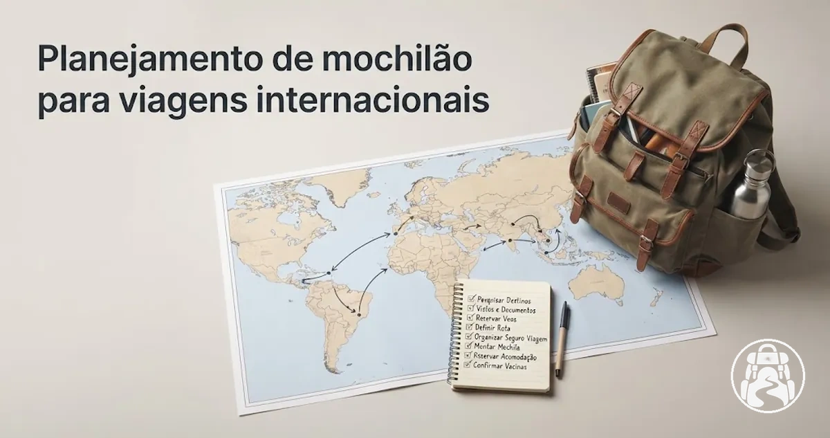 Visão geral da rota e da preparação de um mochilão internacional