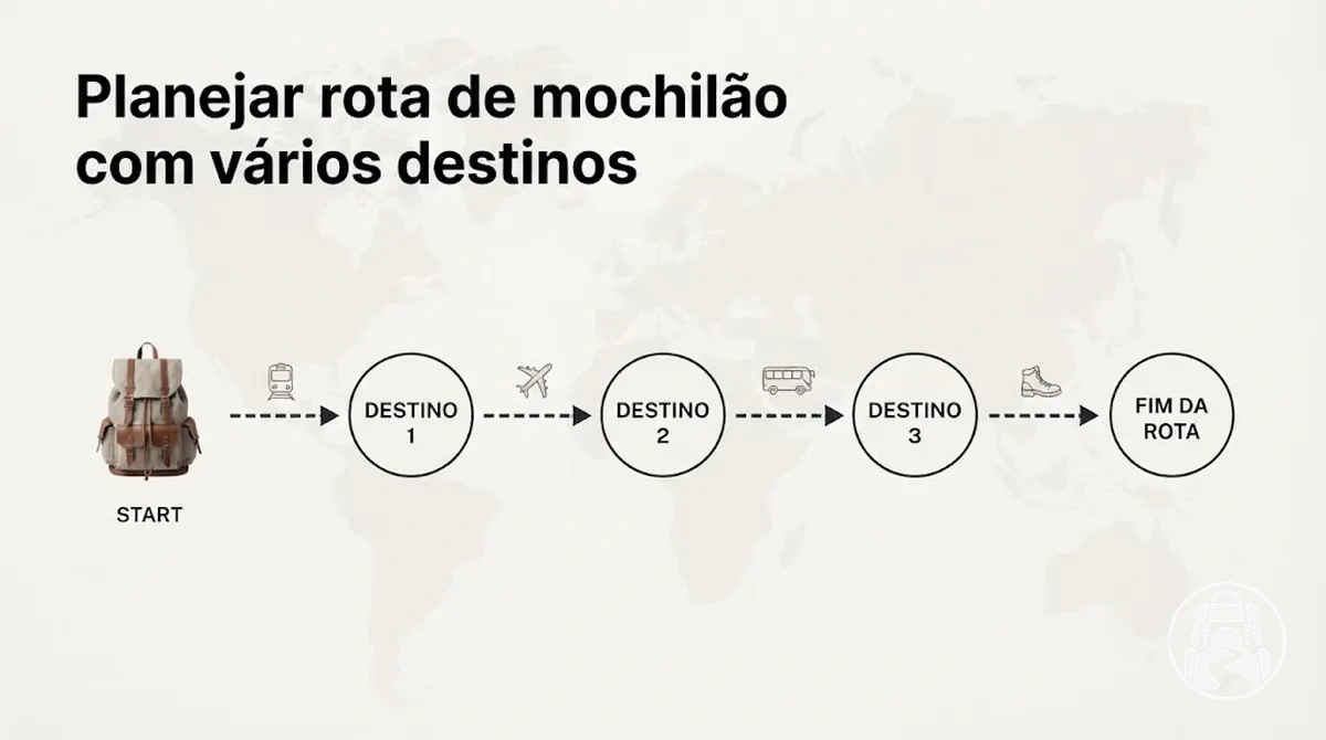 Planejamento de uma rota de mochilão com vários destinos