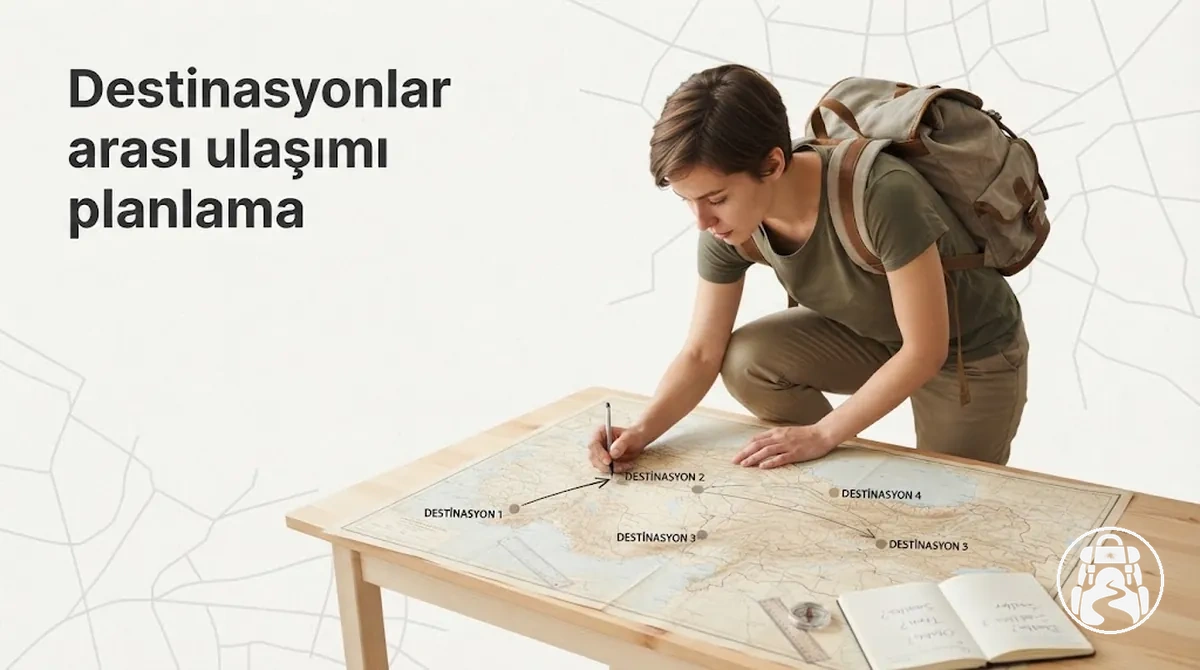 Sırt çantalı seyahatte destinasyonlar arası ulaşım planlaması