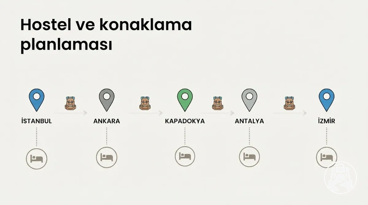 Sırt çantalı seyahat için hostel ve konaklama planlaması